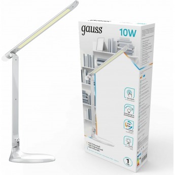 Светильник настольный GAUSS GTL204 550lm 170-265V белый + ночник LED 1/10/30
